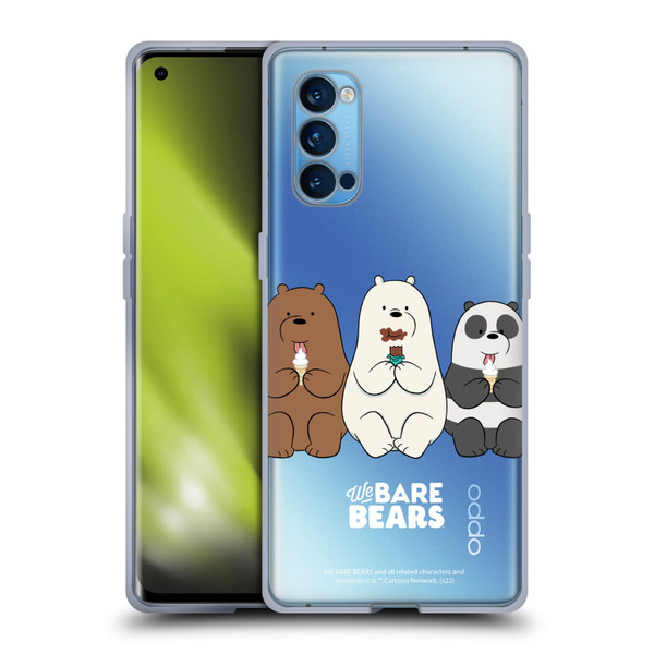 We Bare Bears Character Art Group 2 Soft Gel Case for OPPO Reno 4 Pro 5G
