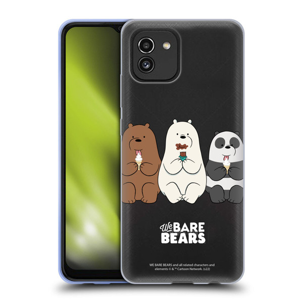 We Bare Bears Character Art Group 2 Soft Gel Case for Samsung Galaxy A03 (2021)