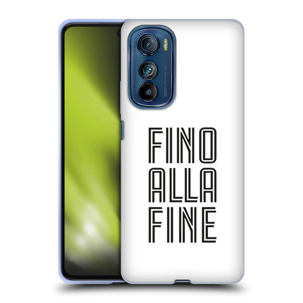 Juventus Football Club Type Fino Alla Fine White Soft Gel Case for Motorola Edge 30