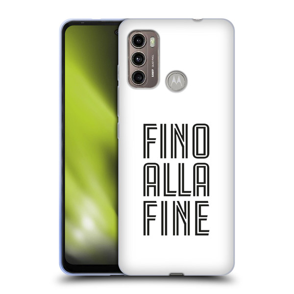 Juventus Football Club Type Fino Alla Fine White Soft Gel Case for Motorola Moto G60 / Moto G40 Fusion