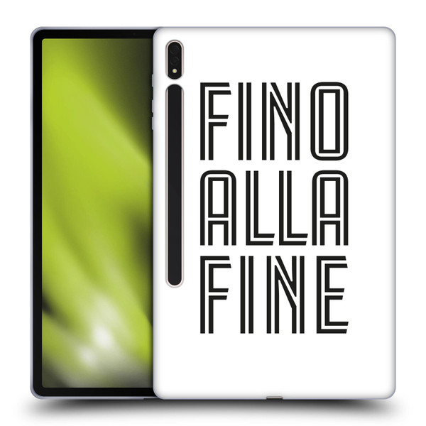 Juventus Football Club Type Fino Alla Fine White Soft Gel Case for Samsung Galaxy Tab S8 Plus