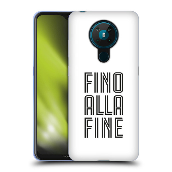 Juventus Football Club Type Fino Alla Fine White Soft Gel Case for Nokia 5.3