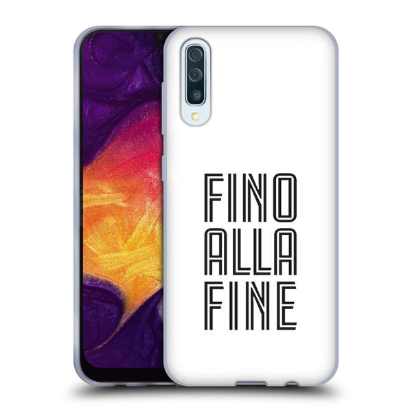 Juventus Football Club Type Fino Alla Fine White Soft Gel Case for Samsung Galaxy A50/A30s (2019)