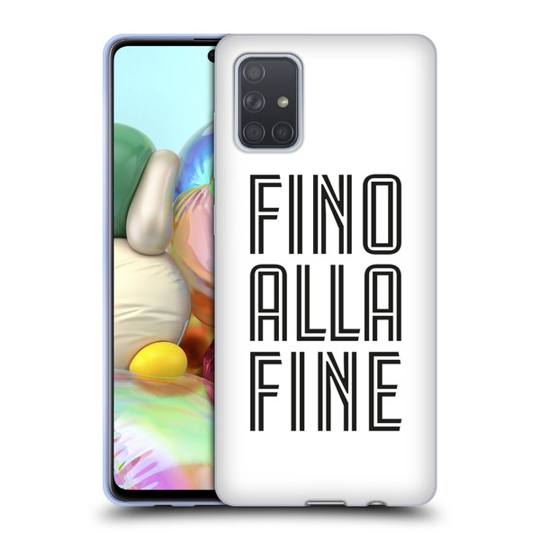 Juventus Football Club Type Fino Alla Fine White Soft Gel Case for Samsung Galaxy A71 (2019)