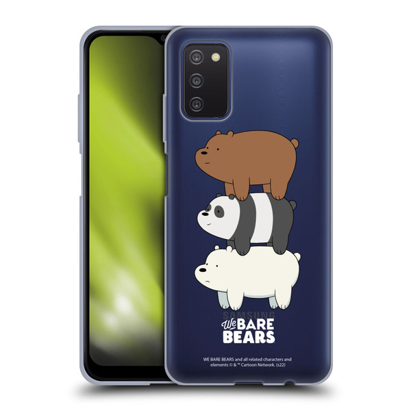 We Bare Bears Character Art Group 3 Soft Gel Case for Samsung Galaxy A03s (2021)