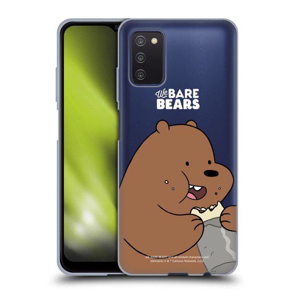 We Bare Bears Character Art Grizzly Soft Gel Case for Samsung Galaxy A03s (2021)