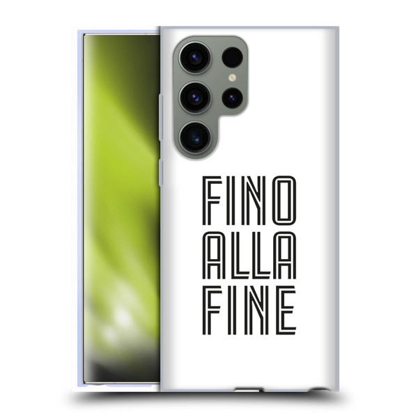 Juventus Football Club Type Fino Alla Fine White Soft Gel Case for Samsung Galaxy S23 Ultra 5G
