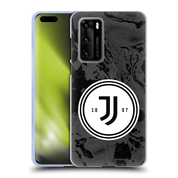 Juventus Football Club Art Monochrome Marble Logo Soft Gel Case for Huawei P40 5G
