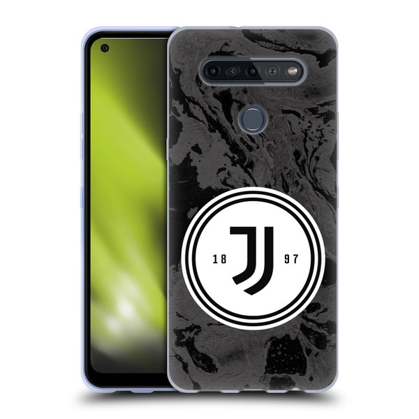 Juventus Football Club Art Monochrome Marble Logo Soft Gel Case for LG K51S