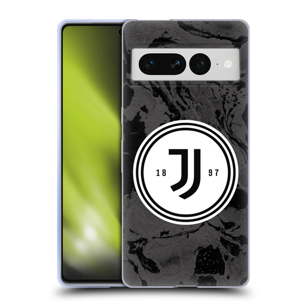 Juventus Football Club Art Monochrome Marble Logo Soft Gel Case for Google Pixel 7 Pro