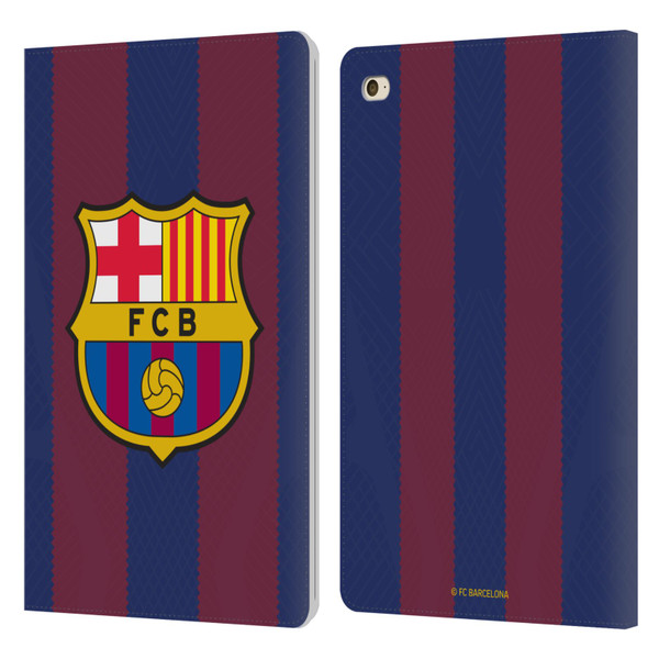 FC Barcelona 2023/24 Crest Kit Home Leather Book Wallet Case Cover For Apple iPad mini 4