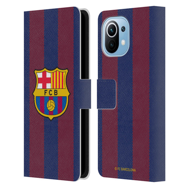 FC Barcelona 2023/24 Crest Kit Home Leather Book Wallet Case Cover For Xiaomi Mi 11