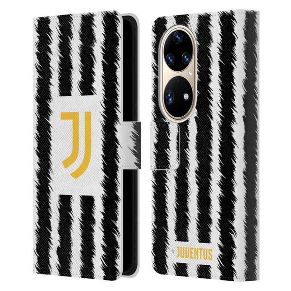 Juventus Football Club 2023/24 Match Kit Home Leather Book Wallet Case Cover For Huawei P50 Pro
