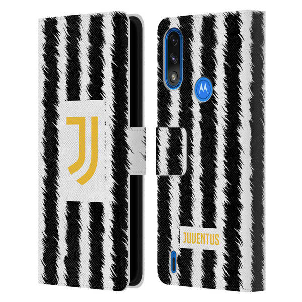 Juventus Football Club 2023/24 Match Kit Home Leather Book Wallet Case Cover For Motorola Moto E7 Power / Moto E7i Power