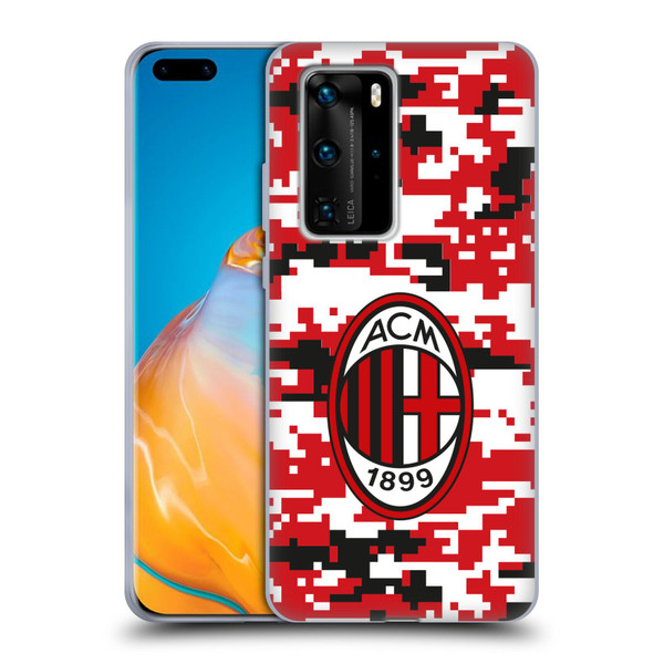 AC Milan Crest Patterns Digital Camouflage Soft Gel Case for Huawei P40 Pro / P40 Pro Plus 5G