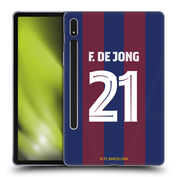 FC Barcelona 2023/24 Players Home Kit Frenkie de Jong Soft Gel Case for Samsung Galaxy Tab S8