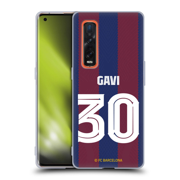 FC Barcelona 2023/24 Players Home Kit Gavi Soft Gel Case for OPPO Find X2 Pro 5G