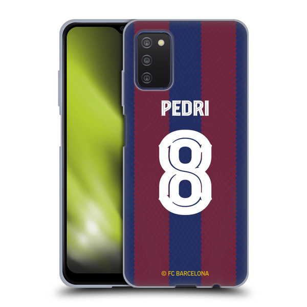 FC Barcelona 2023/24 Players Home Kit Pedri Soft Gel Case for Samsung Galaxy A03s (2021)
