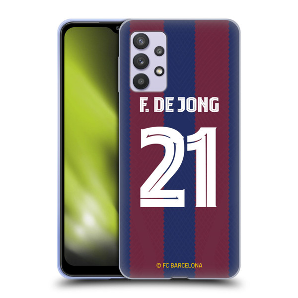 FC Barcelona 2023/24 Players Home Kit Frenkie de Jong Soft Gel Case for Samsung Galaxy A32 5G / M32 5G (2021)