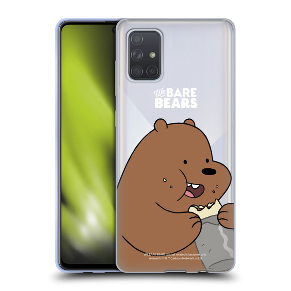 We Bare Bears Character Art Grizzly Soft Gel Case for Samsung Galaxy A71 (2019)