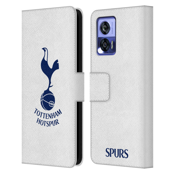 Tottenham Hotspur F.C. Badge Blue Cockerel Leather Book Wallet Case Cover For Motorola Edge 30 Neo 5G