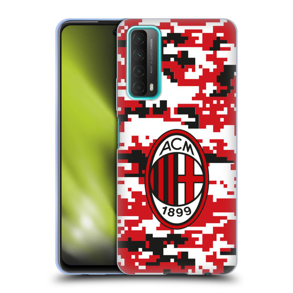 AC Milan Crest Patterns Digital Camouflage Soft Gel Case for Huawei P Smart (2021)
