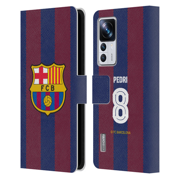 FC Barcelona 2023/24 Players Home Kit Pedri Leather Book Wallet Case Cover For Xiaomi 12T Pro