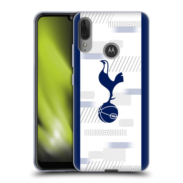 Tottenham Hotspur F.C. 2023/24 Badge Home Kit Soft Gel Case for Motorola Moto E6 Plus