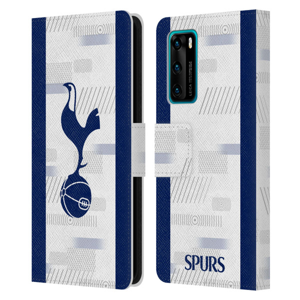 Tottenham Hotspur F.C. 2023/24 Badge Home Kit Leather Book Wallet Case Cover For Huawei P40 5G