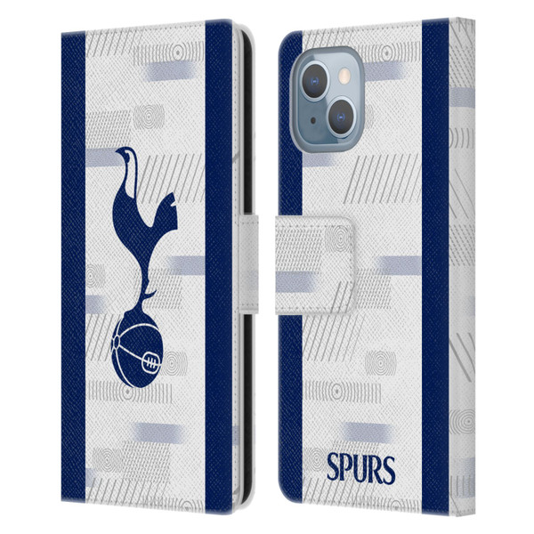 Tottenham Hotspur F.C. 2023/24 Badge Home Kit Leather Book Wallet Case Cover For Apple iPhone 14