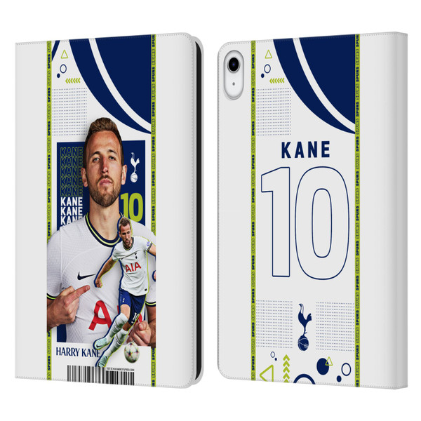 Tottenham Hotspur F.C. 2022/23 First Team Harry Kane Leather Book Wallet Case Cover For Apple iPad 10.9 (2022)