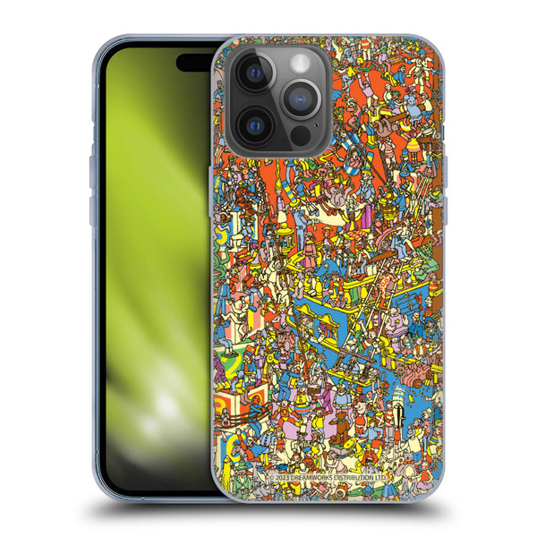 Where's Wally? Graphics Hidden Wally Illustration Soft Gel Case for Apple iPhone 14 Pro Max