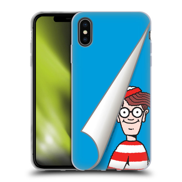 Where's Wally? Graphics Peek Soft Gel Case for Apple iPhone XS Max