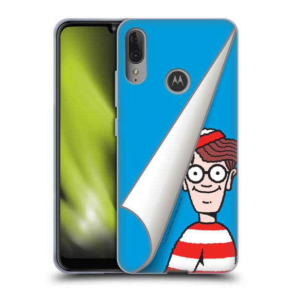 Where's Wally? Graphics Peek Soft Gel Case for Motorola Moto E6 Plus