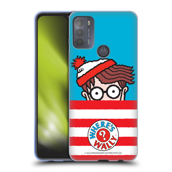 Where's Wally? Graphics Half Face Soft Gel Case for Motorola Moto G50