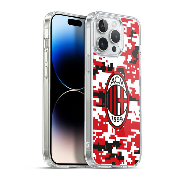 AC Milan Crest Patterns Digital Camouflage Soft Gel Case for Apple iPhone 13 Pro Max & MagSafe