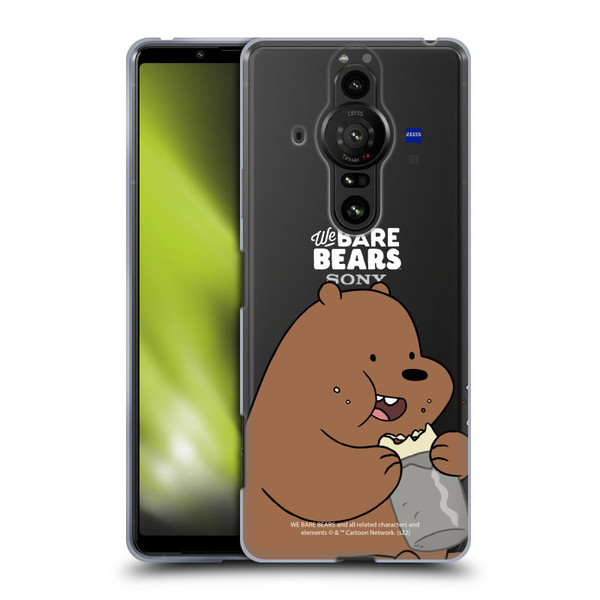 We Bare Bears Character Art Grizzly Soft Gel Case for Sony Xperia Pro-I