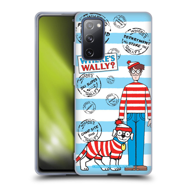 Where's Wally? Graphics Stripes Blue Soft Gel Case for Samsung Galaxy S20 FE / 5G