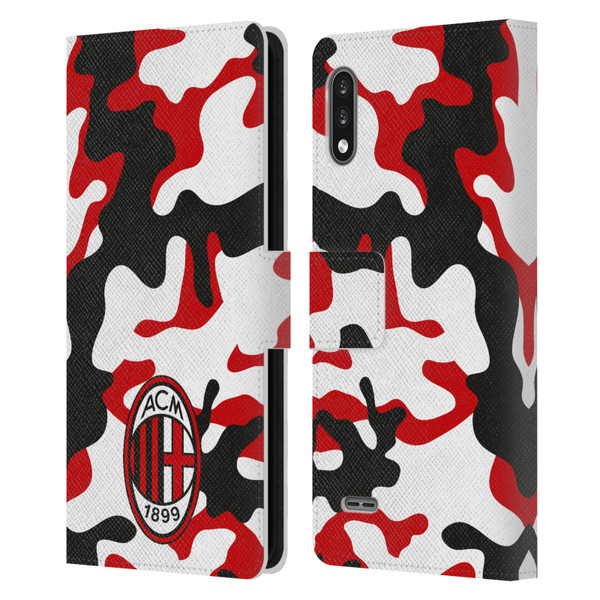 AC Milan Crest Patterns Camouflage Leather Book Wallet Case Cover For LG K22