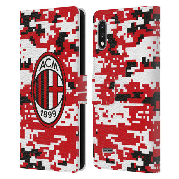 AC Milan Crest Patterns Digital Camouflage Leather Book Wallet Case Cover For LG K22