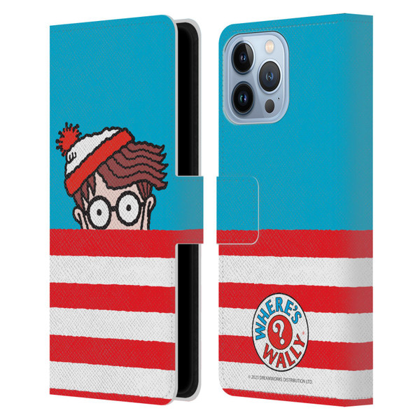 Where's Wally? Graphics Half Face Leather Book Wallet Case Cover For Apple iPhone 13 Pro Max