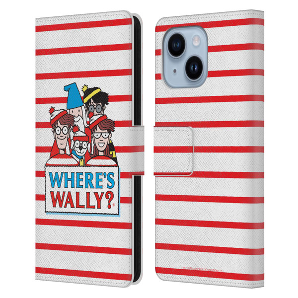 Where's Wally? Graphics Characters Leather Book Wallet Case Cover For Apple iPhone 14 Plus