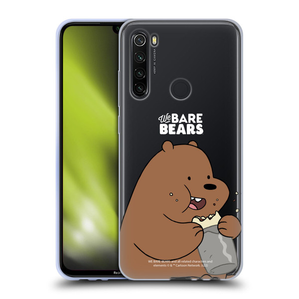 We Bare Bears Character Art Grizzly Soft Gel Case for Xiaomi Redmi Note 8T