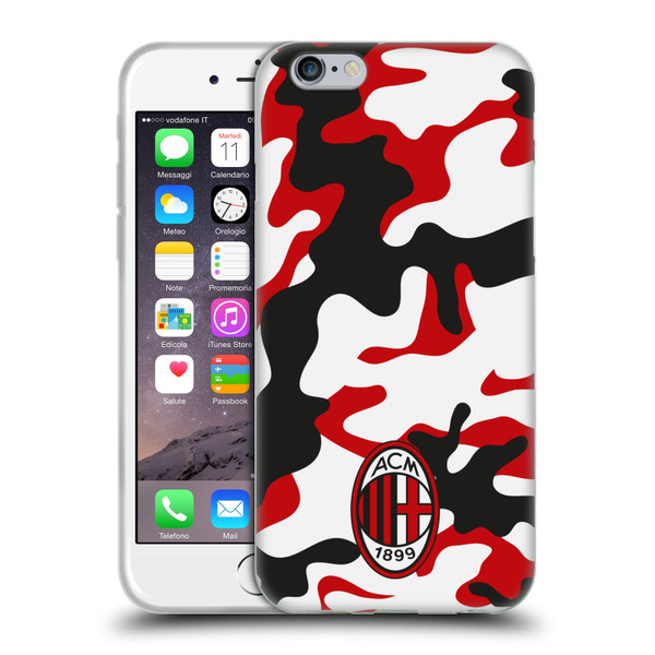 AC Milan Crest Patterns Camouflage Soft Gel Case for Apple iPhone 6 / iPhone 6s