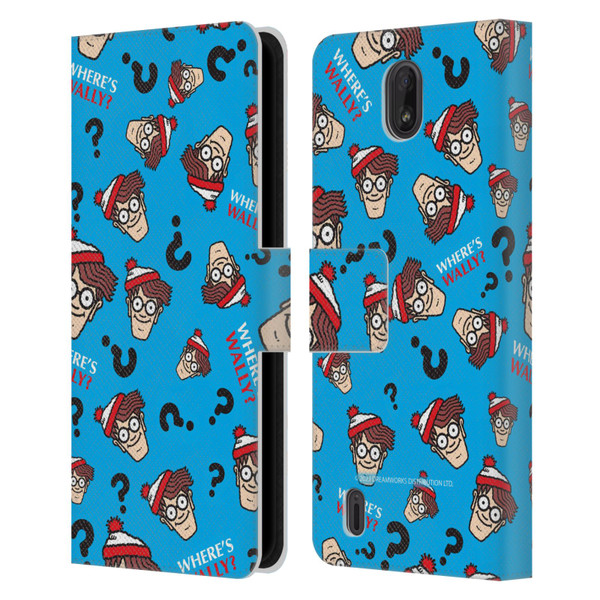 Where's Wally? Graphics Head Pattern Leather Book Wallet Case Cover For Nokia C01 Plus/C1 2nd Edition