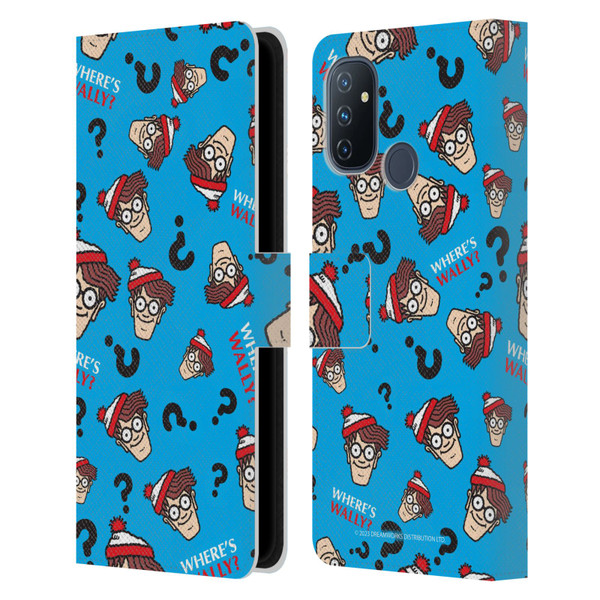 Where's Wally? Graphics Head Pattern Leather Book Wallet Case Cover For OnePlus Nord N100