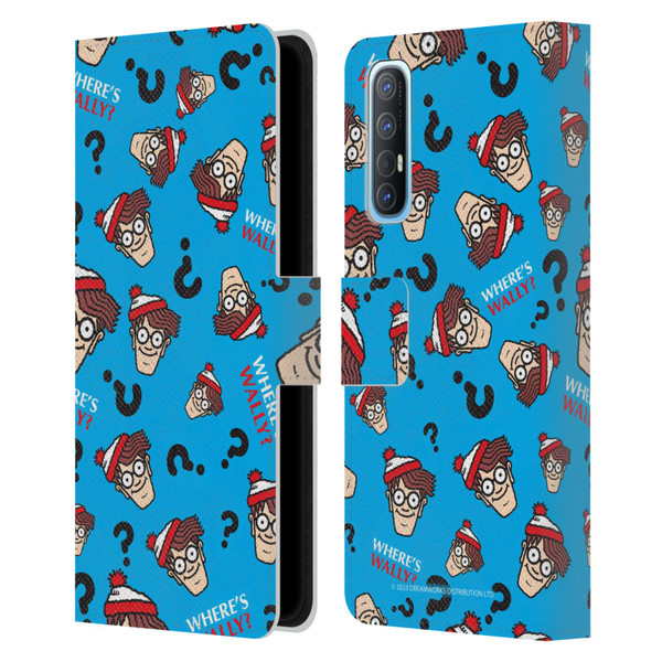 Where's Wally? Graphics Head Pattern Leather Book Wallet Case Cover For OPPO Find X2 Neo 5G