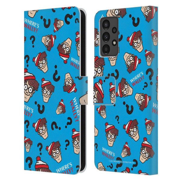 Where's Wally? Graphics Head Pattern Leather Book Wallet Case Cover For Samsung Galaxy A13 (2022)