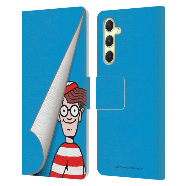 Where's Wally? Graphics Peek Leather Book Wallet Case Cover For Samsung Galaxy A54 5G