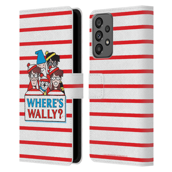 Where's Wally? Graphics Characters Leather Book Wallet Case Cover For Samsung Galaxy A73 5G (2022)